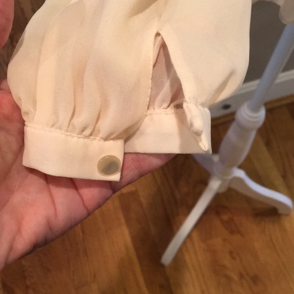 ASOS Cream Ruffle Hem Blouse - Picture 4 of 8